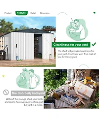 Aecojoy 10'x10' Outdoor Storage Shed