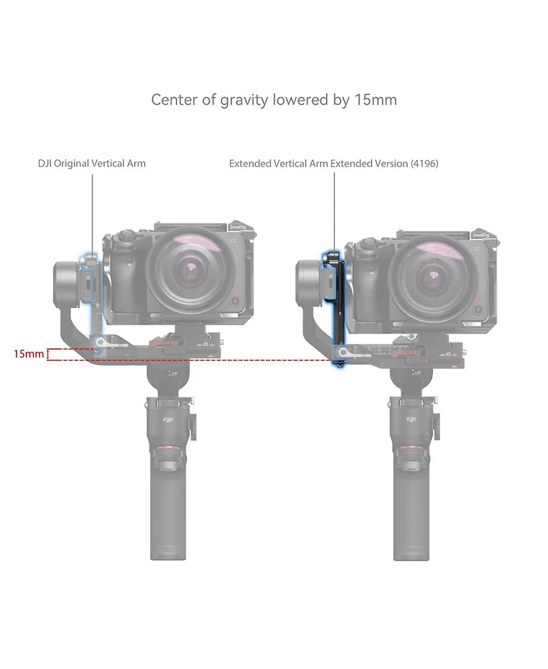 SmallRig Extended Vertical Arm for Dji Rs 3 Mini