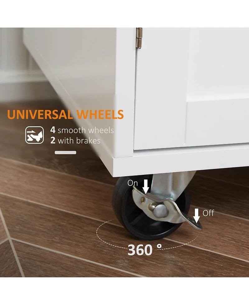 Halifax North America Black Kitchen Companion: Utility Cart with Wheels, Drawer & Cabinet