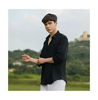 Campus Sutra Men's Crimp-Tactile Shirt