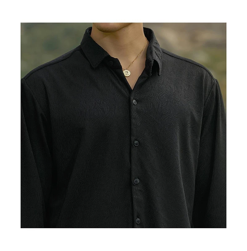 Campus Sutra Men's Crimp-Tactile Shirt