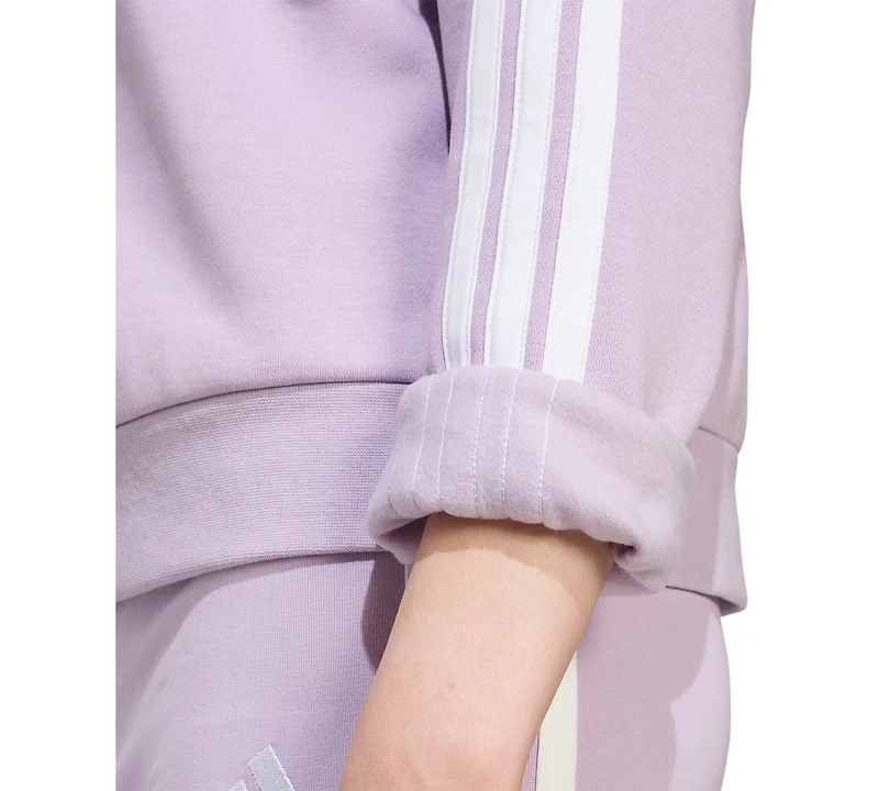 adidas Women's Essentials 3-Stripes Fleece Crew Neck Sweatshirt