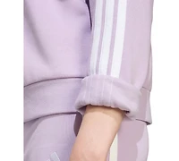 adidas Women's Essentials 3-Stripes Fleece Crew Neck Sweatshirt