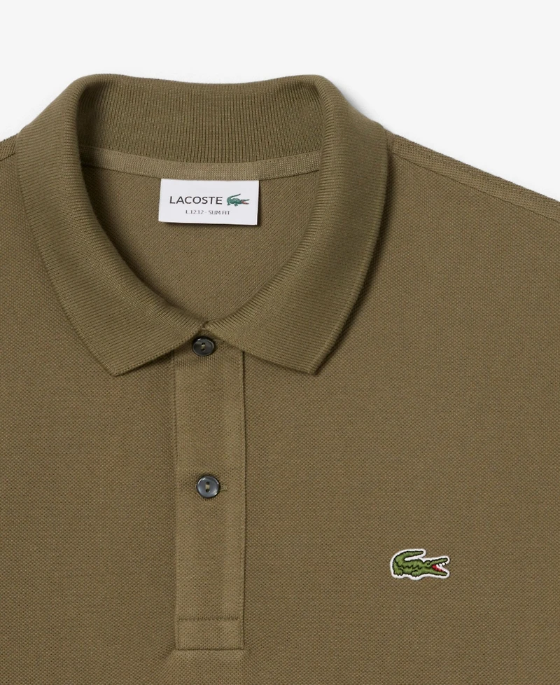 Lacoste Men's Slim Fit Short Sleeve Ribbed Polo Shirt