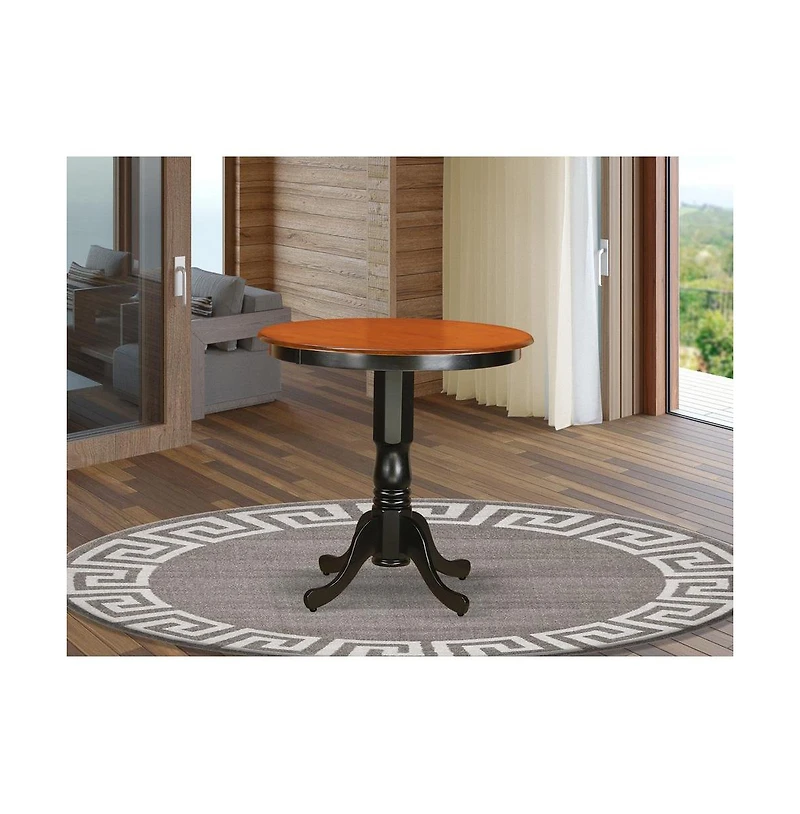 East West Furniture 3 Pc counter height Table and chair set - high Table and 2 counter height Dining chair