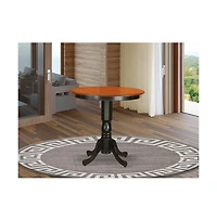 East West Furniture 3 Pc counter height Table and chair set - high Table and 2 counter height Dining chair