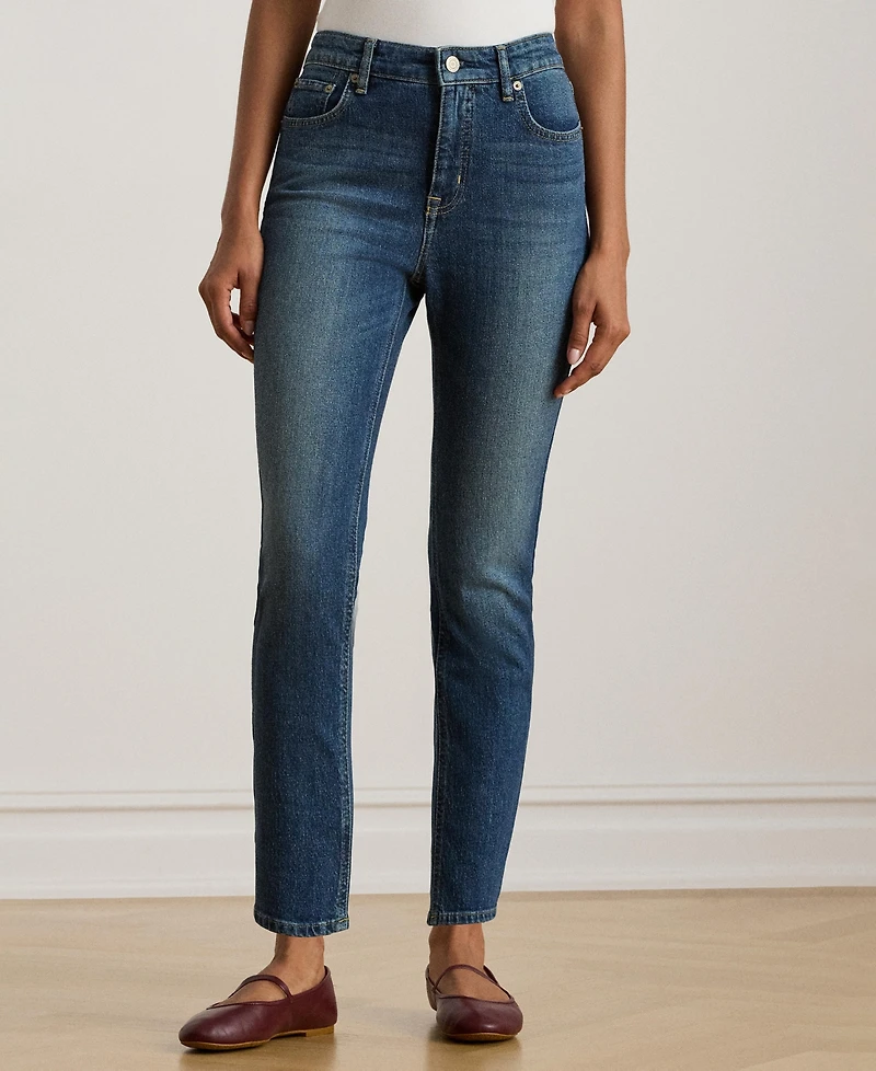 Lauren Ralph Women's High-Rise Straight Ankle Jeans