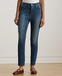 Lauren Ralph Women's High-Rise Straight Ankle Jeans