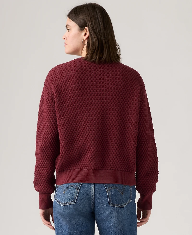 Levi's Women's Snowflake Long Sleeve Cardigan Sweater