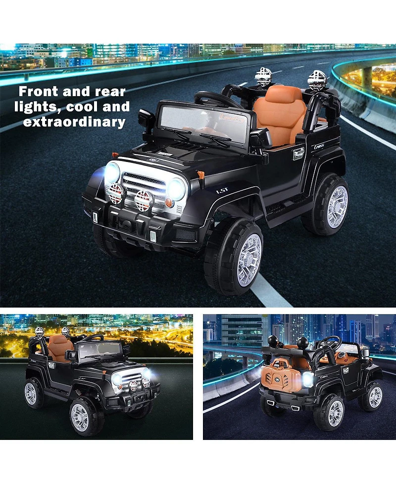 12V MP3 Kids Ride On Truck Car Rc Remote Control with Led Lights Music