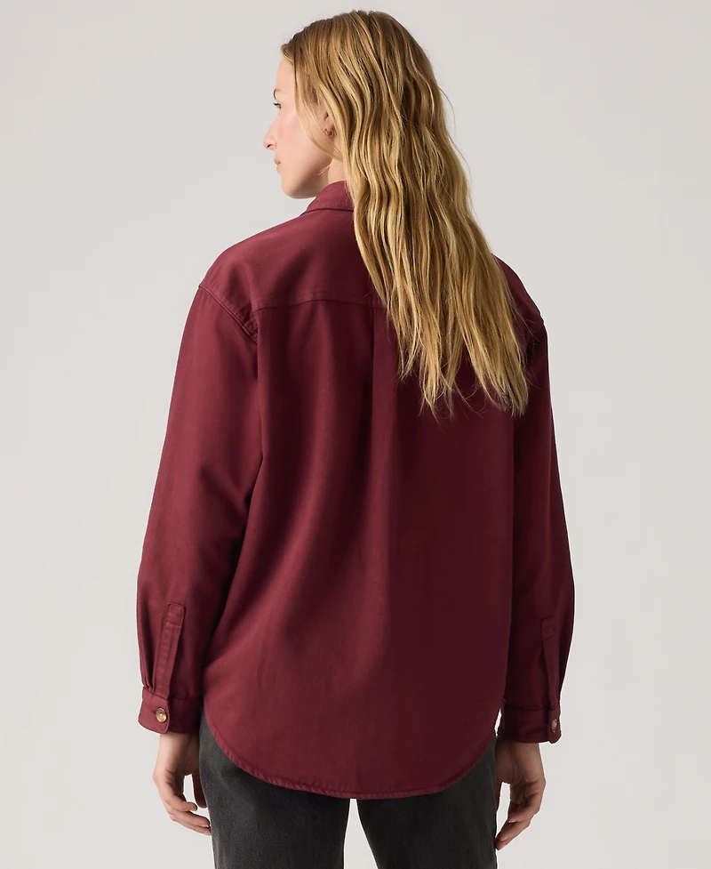 Levi's Women's Iris Button-Front Cotton Overshirt