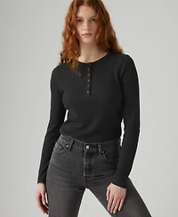 Levi's Women's Dana Henley Long Sleeve Top