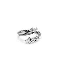 Swarovski Sublima White Ruthenium Plated Open Ring