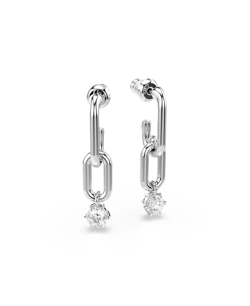 Swarovski Constella Rhodium Plated Drop Earrings