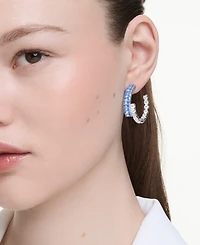 Swarovski Matrix Rhodium Plated Hoop Earrings