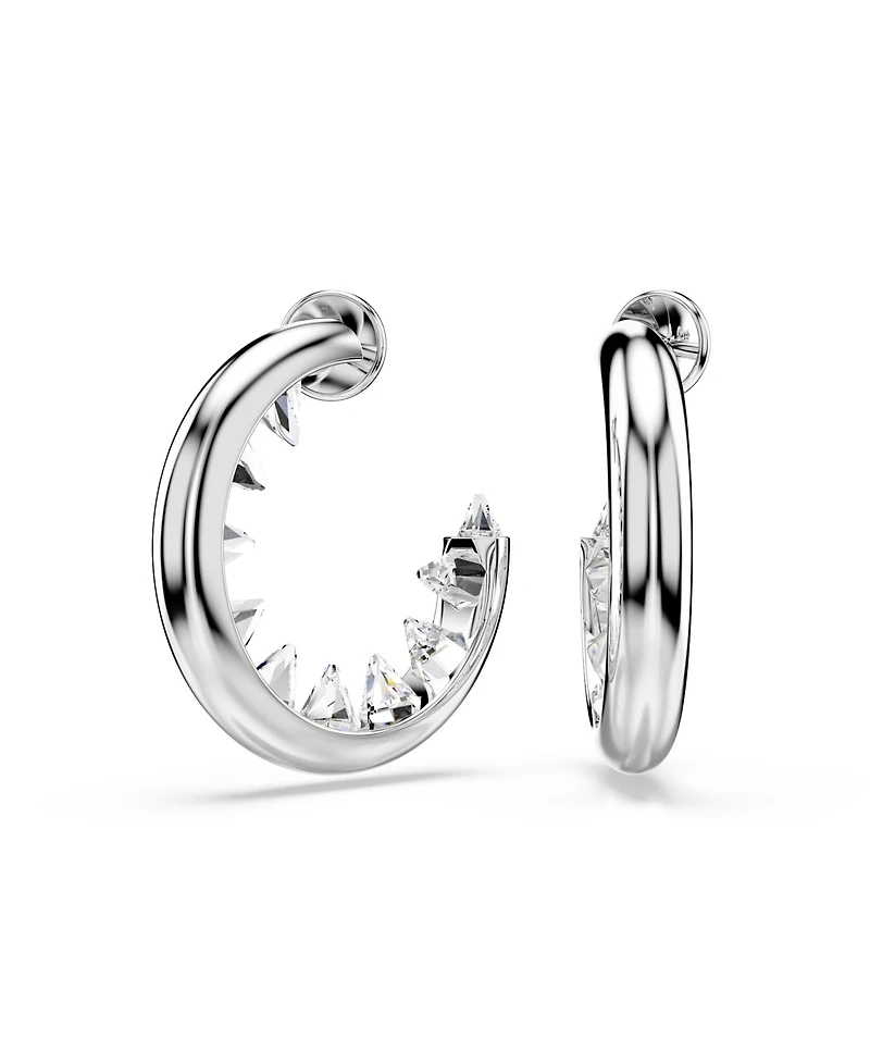 Swarovski Sublima Rhodium Plated Hoop Earrings