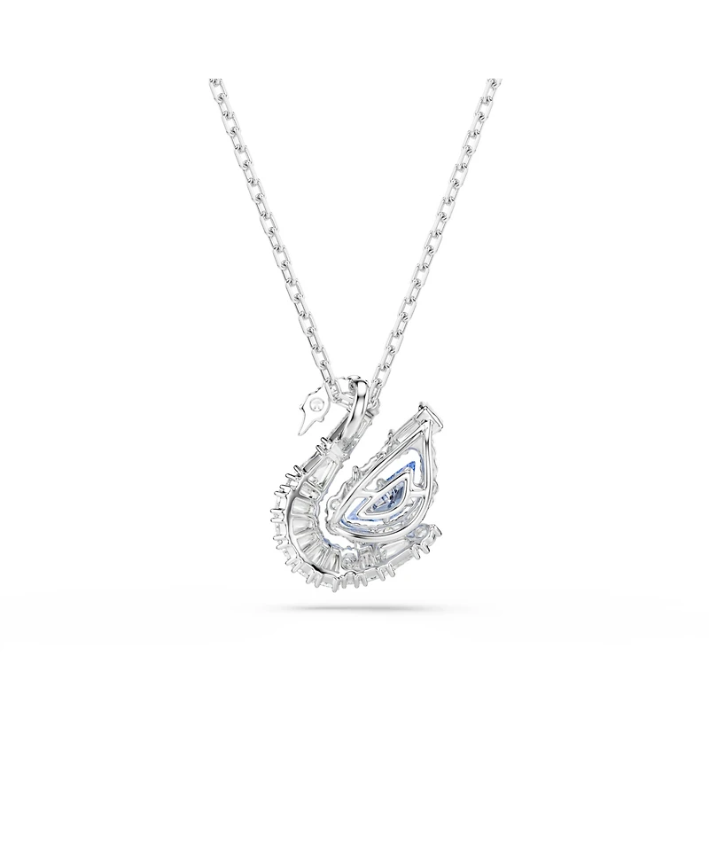 Swarovski Swan Rhodium Plated Pendant Necklace