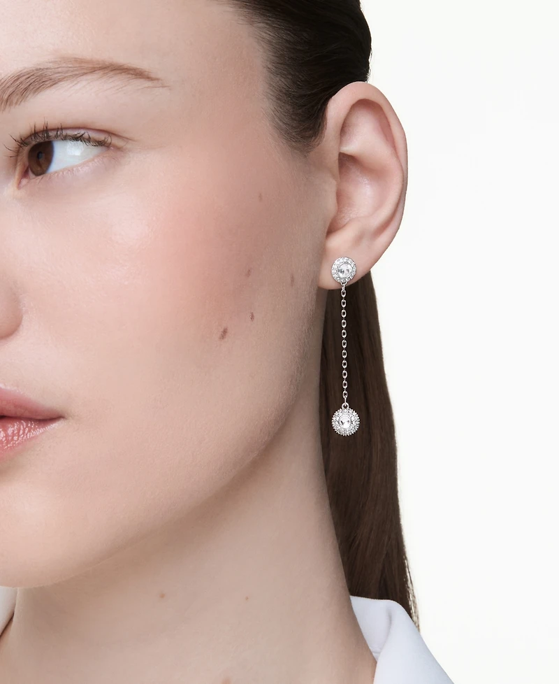 Swarovski Una Angelic Rhodium Plated Drop Earrings