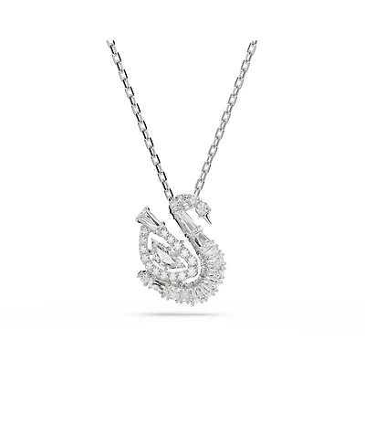 Swarovski Swan Rhodium Plated Pendant Necklace