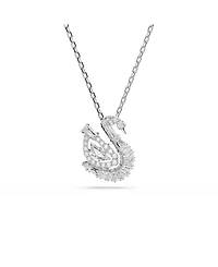 Swarovski Swan Rhodium Plated Pendant Necklace