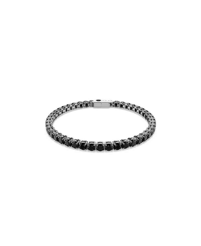 Swaroski Matrix Ruthenium Plated Tennis Bracelet