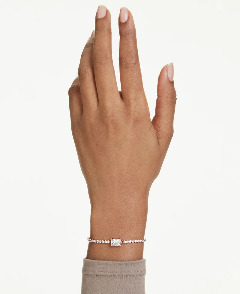 Swaroski Matrix Gold-Tone Plated Tennis Bracelet