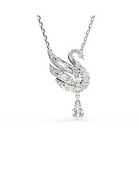 Swarovski Swan Vienna Rhodium Plated Pendant Necklace