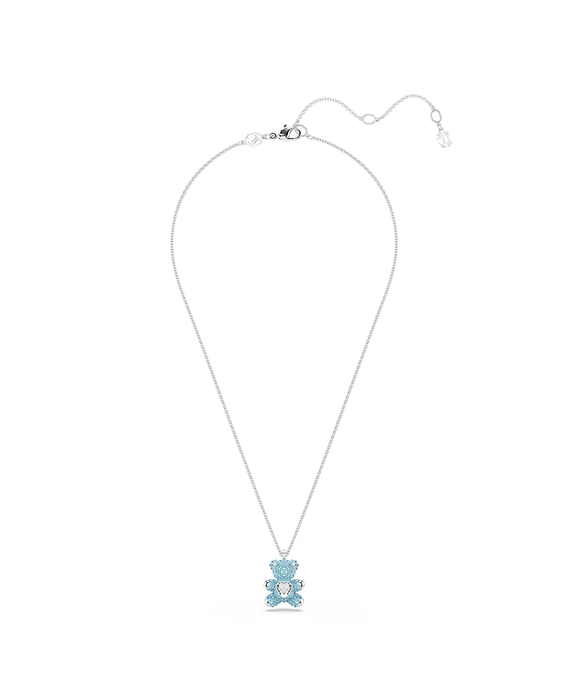 Swarovski Teddy Rhodium Plated Pendant Necklace