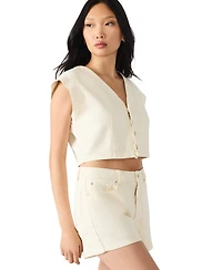 Steve Madden Women's Cap Sleeve Crop Top