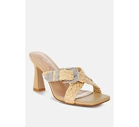 Nimaya Braided Criss-Cross Strap Sandals Women