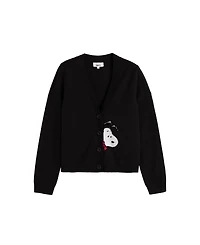 Chinti & Parker Women's Wool-Cashmere Snoopy Peekabow Cardigan