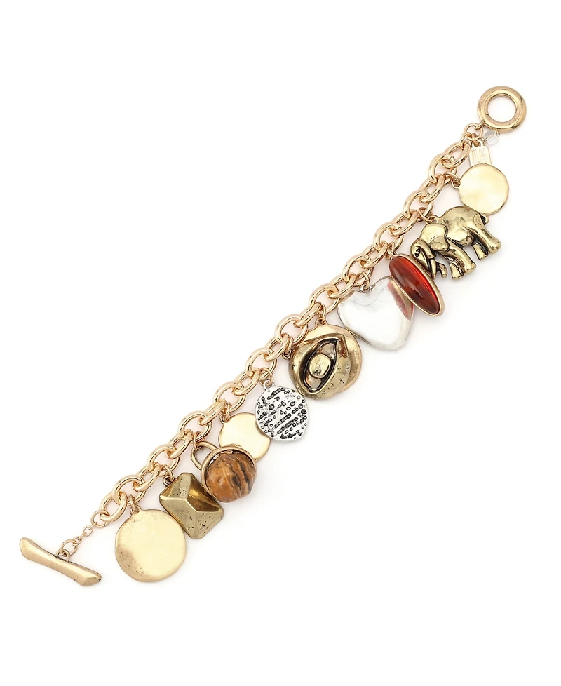 Robert Lee Morris Soho Amber Heirloom Charms Bracelet