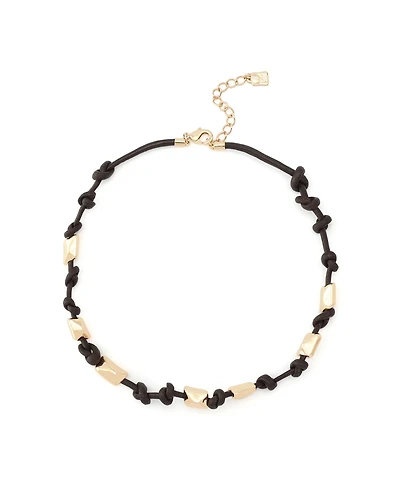 Robert Lee Morris Soho Gold Heirloom Charms Pyramid Woven Collar Necklace