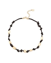 Robert Lee Morris Soho Gold Heirloom Charms Pyramid Woven Collar Necklace