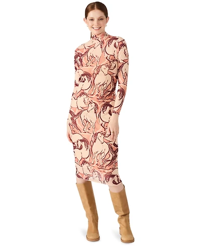 Steve Madden Women's Vivienne Printed Midi Dress