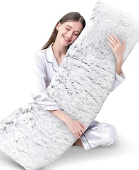 Cheer Collection Faux Fur Body Pillow, 20" x 54"