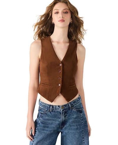 Bb Dakota Women's Sleeveless V-Neck Barrett Top