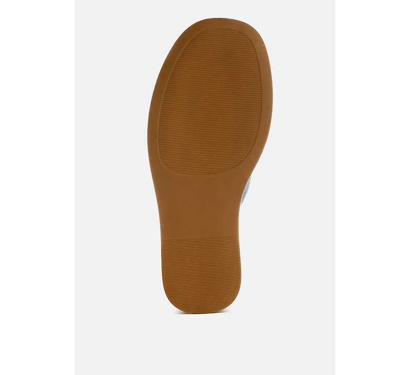 London Rag Karbi Denim Flatform Slip Ons Women
