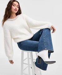 Guess Women's Arisa Rhinestone-Trim Sweater
