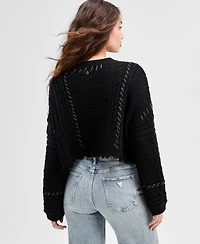 Guess Women's Kaori Mixed-Knit Cardigan