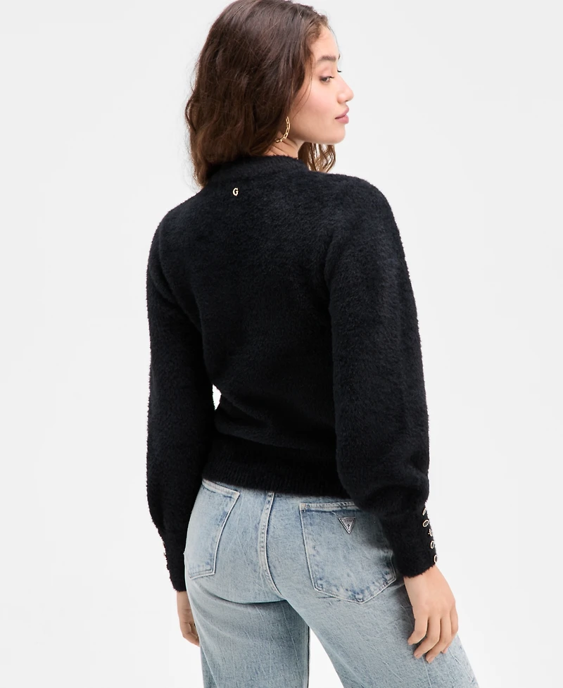 Guess Women's Yuki Neck-Cutout Sweater