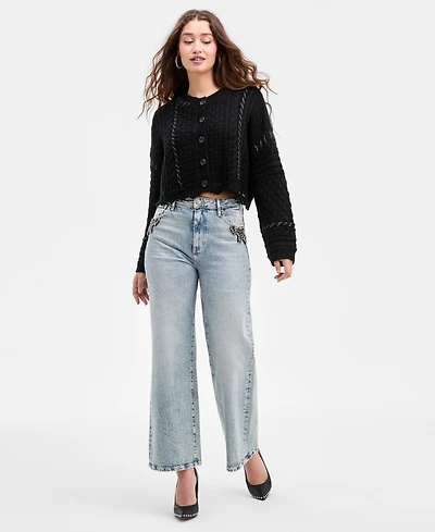 Guess Women's Ankle Wide-Leg Jeans