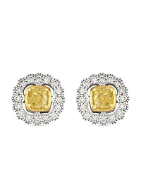 Le Vian Vanilla Diamond (0.15 ct. t.w.) and Yellow Diamond ( 0.60 ct. t.w.) Earring in 14K Two Tone Gold