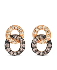 Le Vian Nude Diamond (0.15 ct. t.w.) and Chocolate Diamond ( 0.24 ct. t.w.) Earring in 14K Strawberry Gold