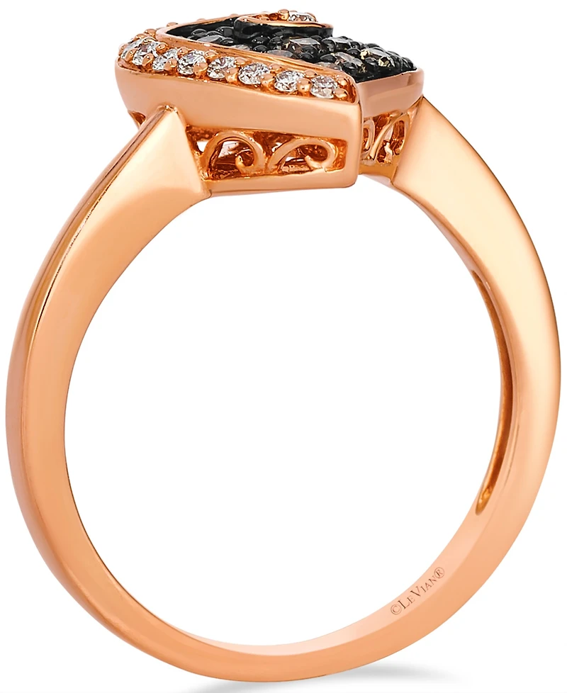 Le Vian Vanilla Diamond and Chocolate Diamond Ring (0.28 ct. t.w.) in 14K Strawberry Gold
