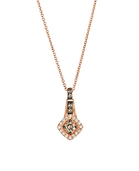 Le Vian Vanilla Diamond (0.07 ct. t.w.) and Chocolate Diamond (0.19 ct. t.w.) Pendant Necklace in 14K Strawberry Gold