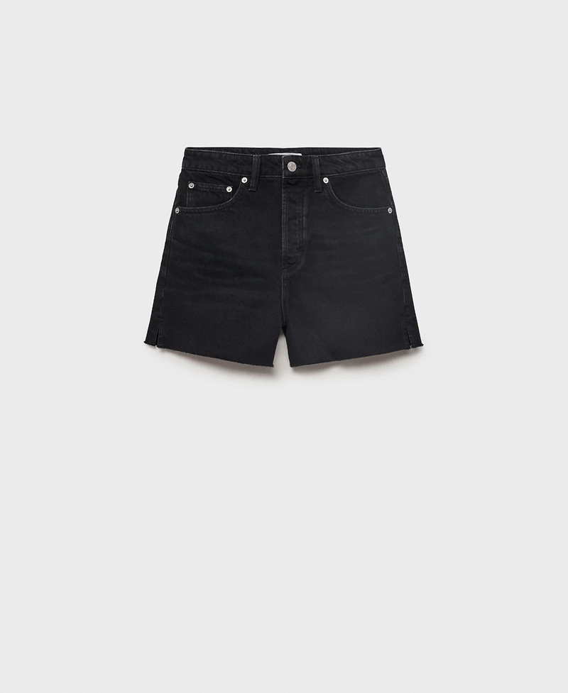 Mango Women's Frayed Hem Denim Shorts