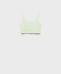Mango Women's Contrasting Trim Knitted Top