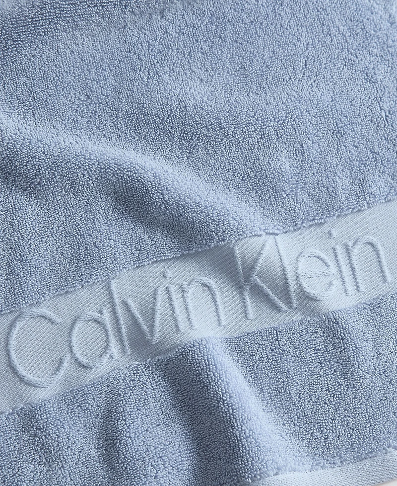 Calvin Klein Iconic Cotton Jacquard Bath Towel, 56" x 30"