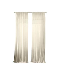 Elrene Home Fashions Calypso Macrame Tassel Semi Sheer Window Curtain